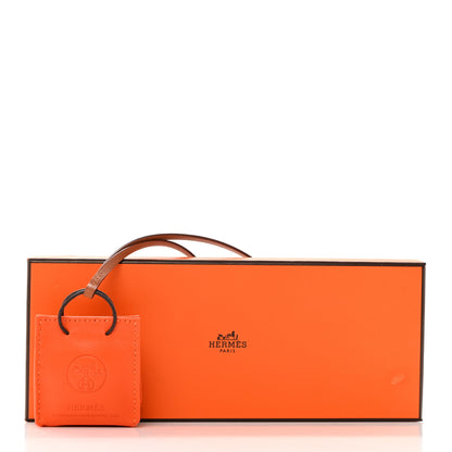 Hermes Milo Lambskin Swift Shopping Bag Charm Feu Gold 5 of 5