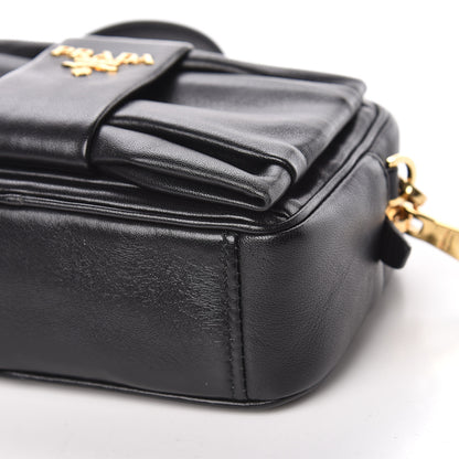Prada Nappa Zippers Bow Clutch Black 8 of 9