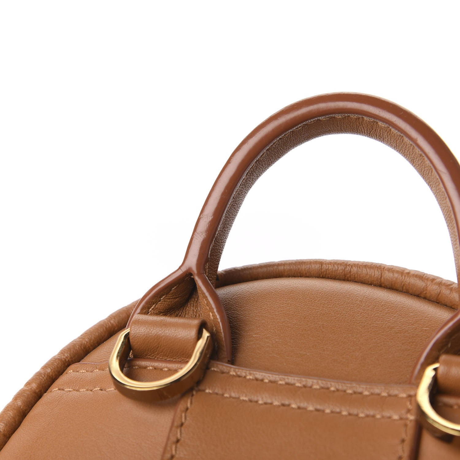 MCM Visetos Side Stud X-Mini Stark Backpack Cognac 9 of 9