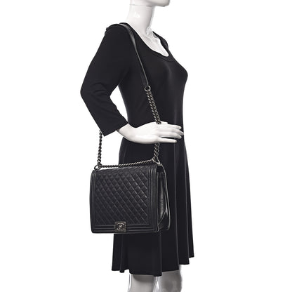 Chanel Calfskin Quilted Large Boy Flap Black 2 of 22