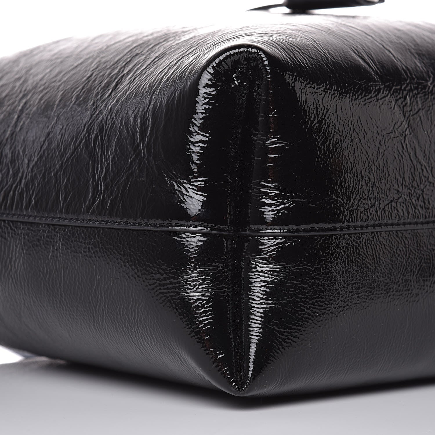 Saint Laurent Textured Patent Large Shopping Tote Black 11 of 12