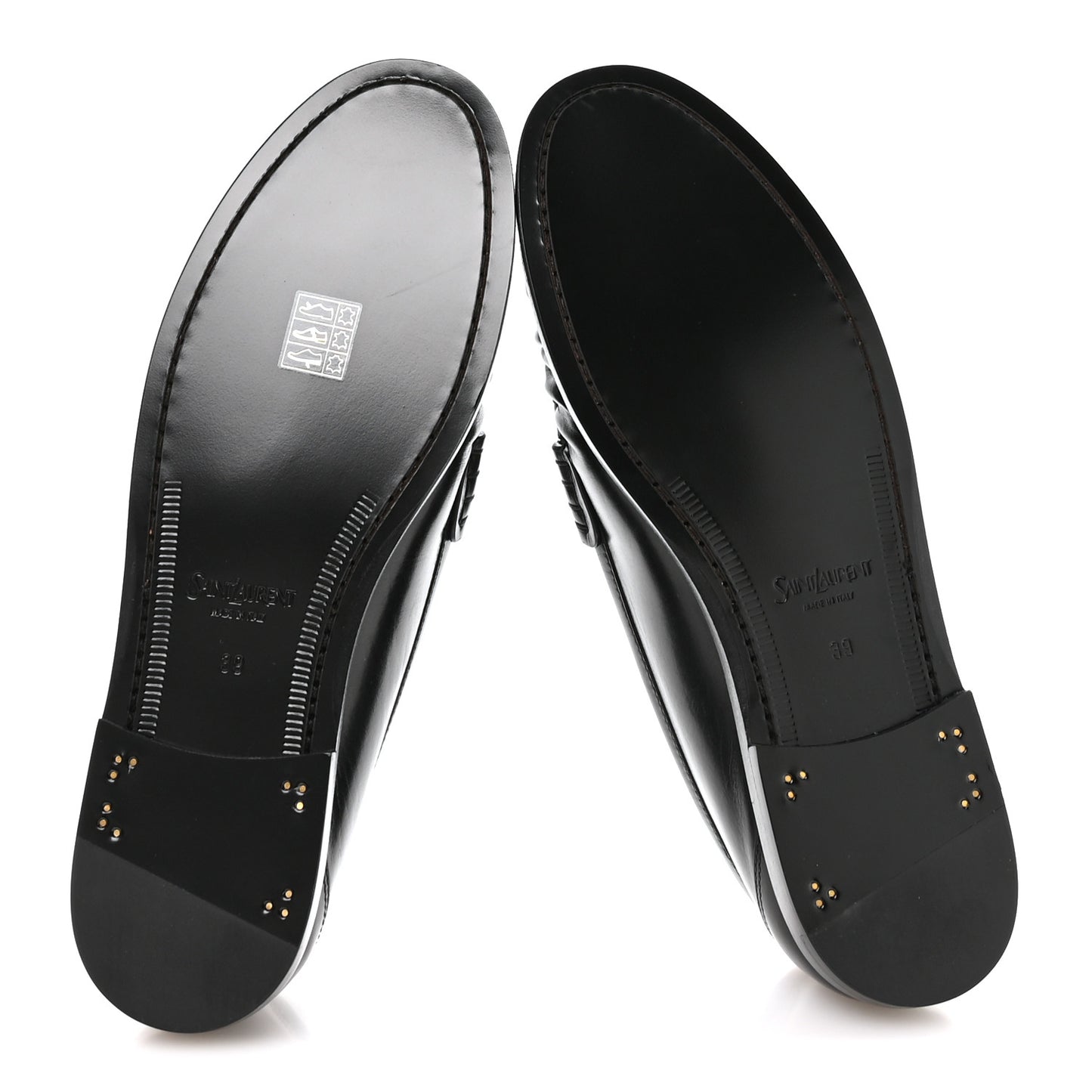 Calfskin Penny Loafers 39 Black