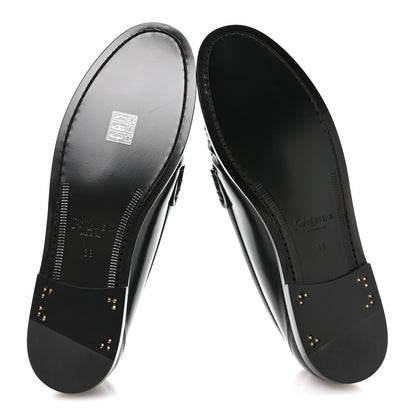 Saint Laurent Calfskin Penny Loafers 39 Black 6 of 9