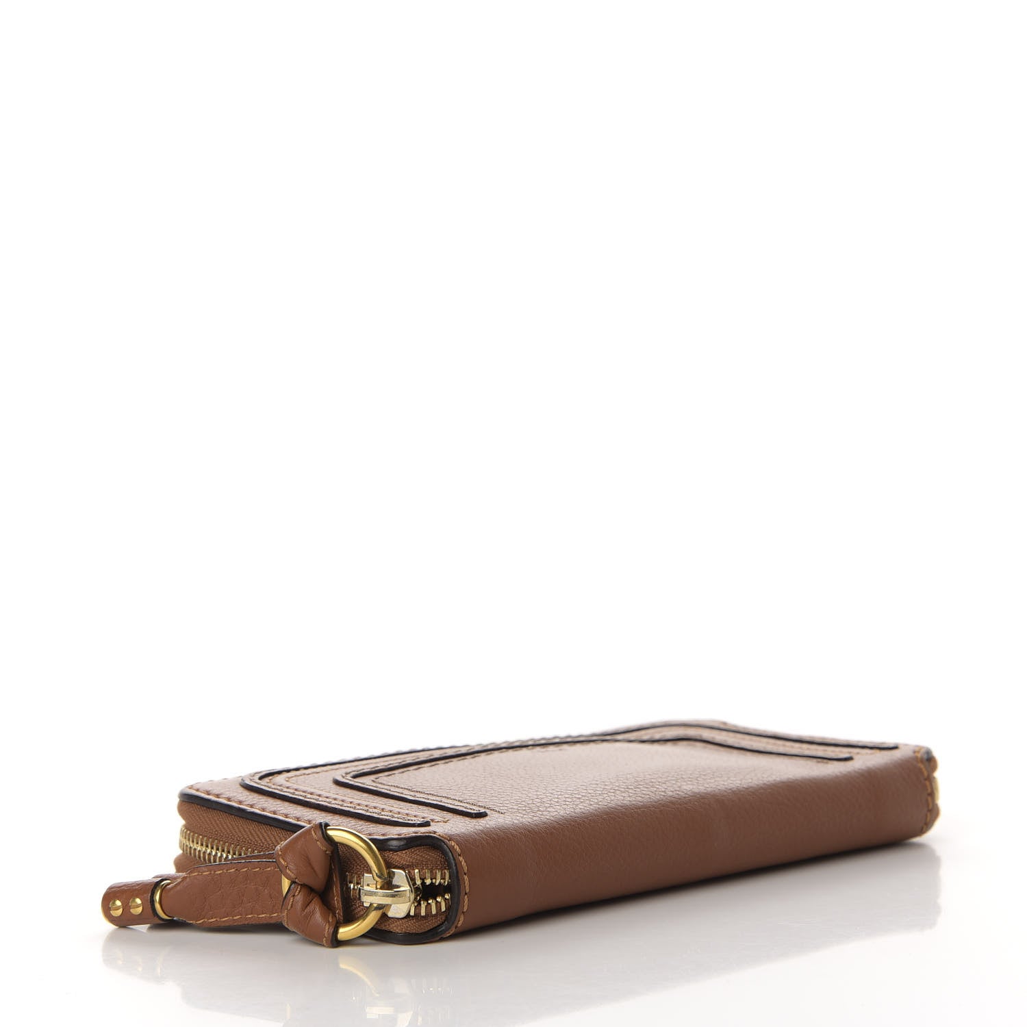Chloe Grained Calfskin Marcie Long Zip Around Wallet Tan 4 of 7