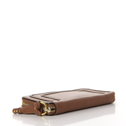 Chloe Grained Calfskin Marcie Long Zip Around Wallet Tan 4 of 7
