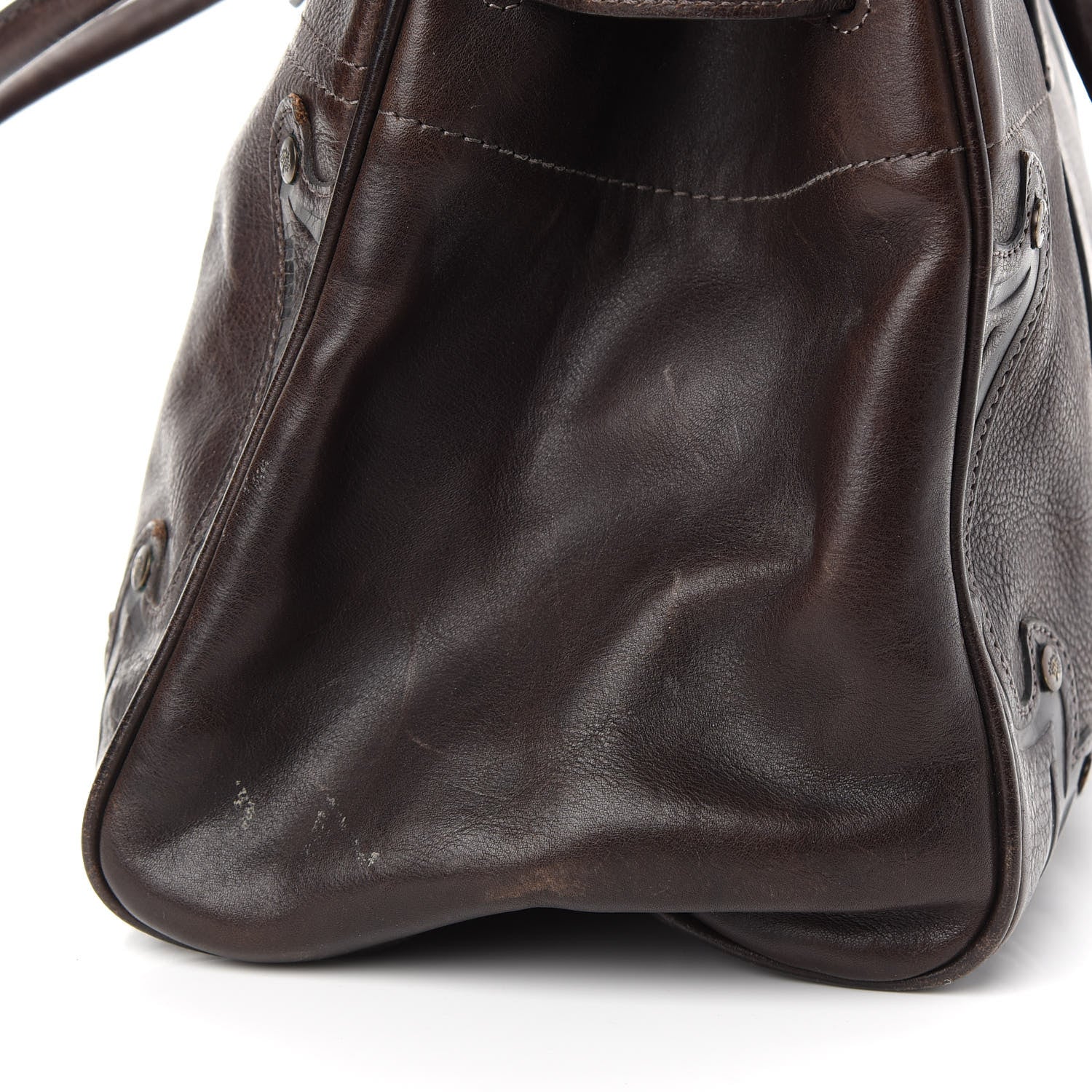 Mulberry Grained Calfskin Tooled Darwin Bayswater Chocolate 9 of 11