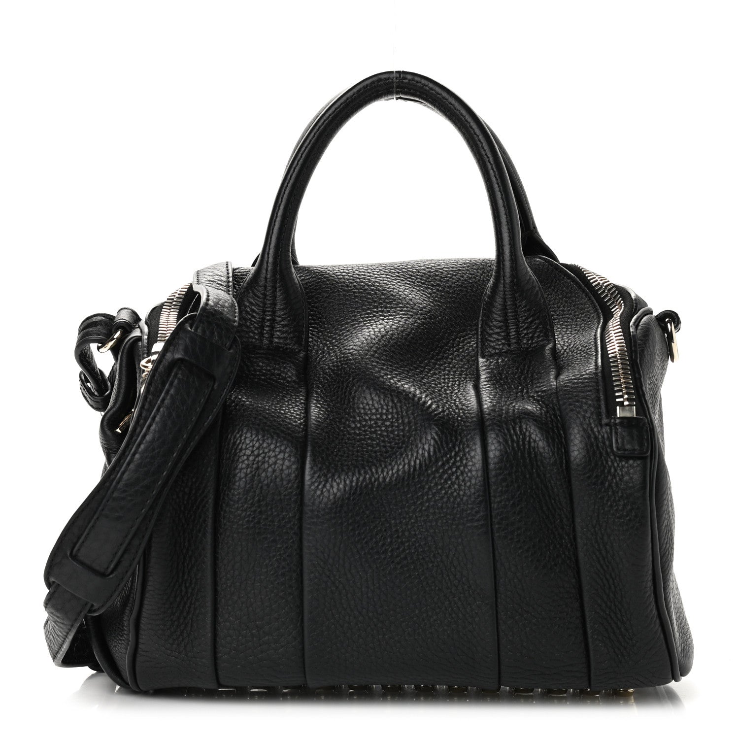 Alexander Wang Pebbled Lambskin Rocco Black Antique Brass Hardware 1 of 9