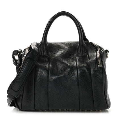 Alexander Wang Pebbled Lambskin Rocco Black Antique Brass Hardware 1 of 9