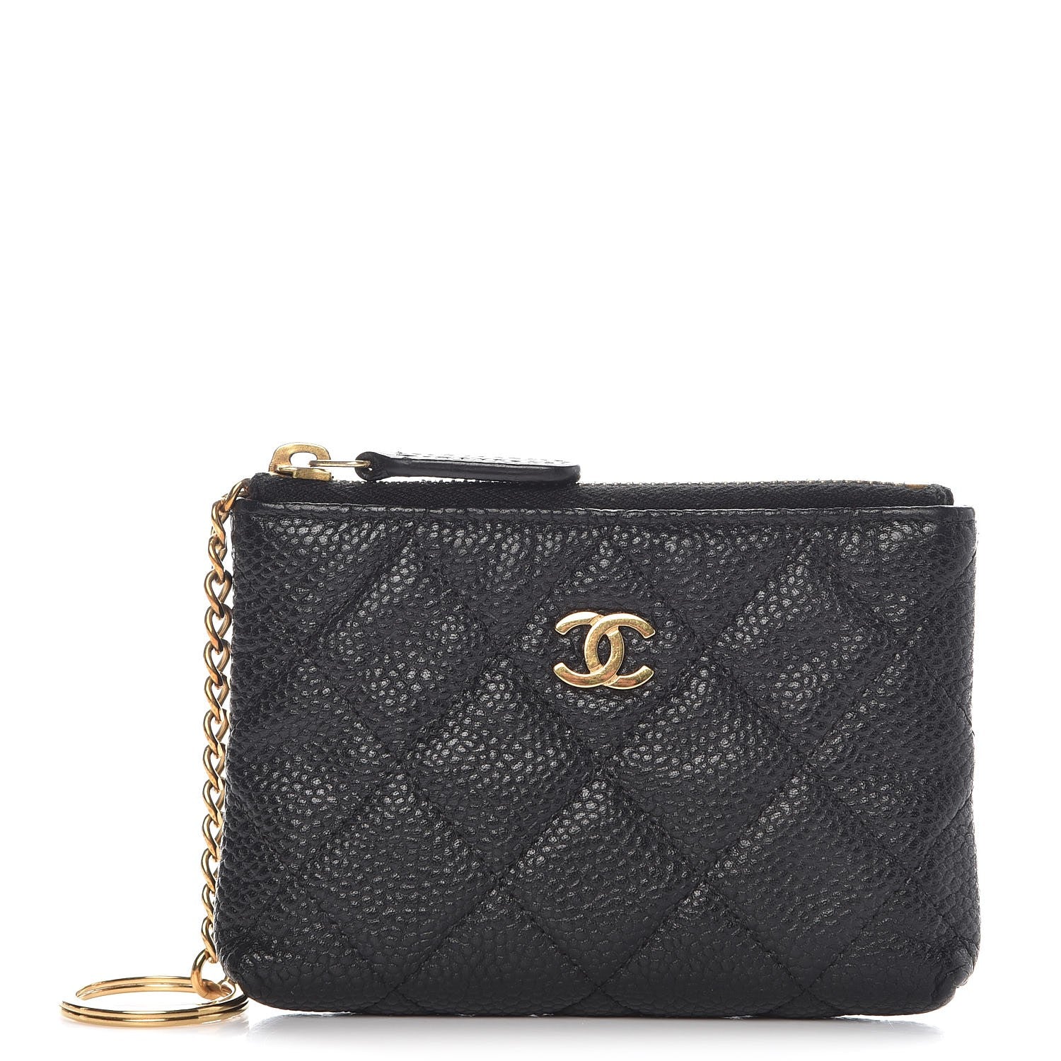 Chanel Caviar Quilted Key Holder Case Black 1 of 7