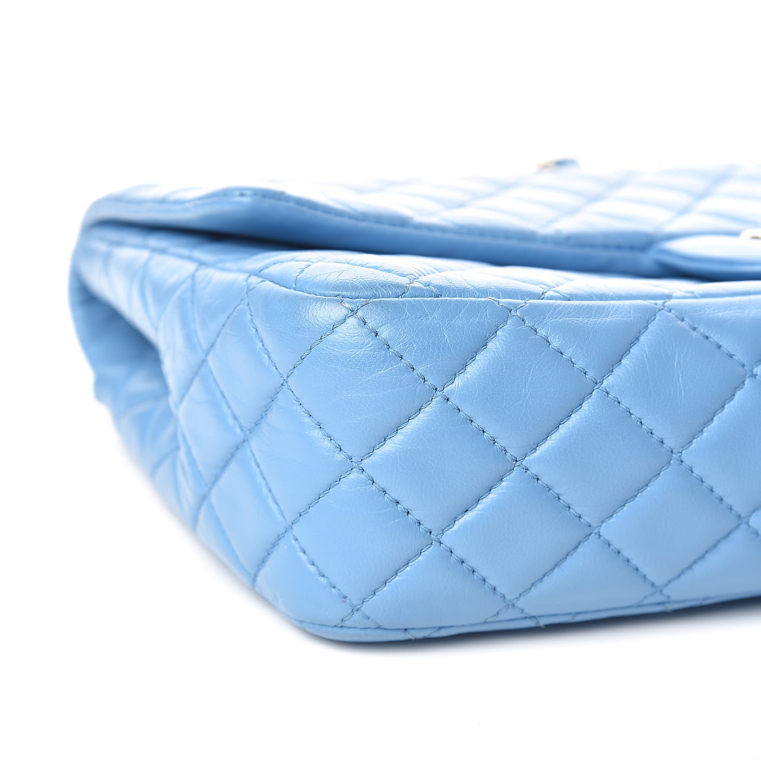Chanel Lambskin Valentine Charms Medium Flap Baby Blue 8 of 13