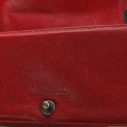 Chanel Caviar Quilted Medium Boy Flap Dark Red 12 of 15
