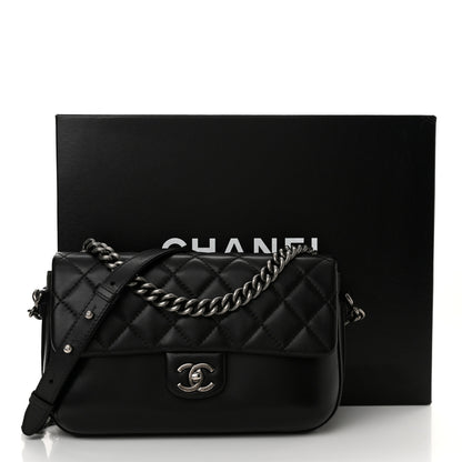 Chanel Calfskin Quilted Large Rock My Shoulder Flap Black 11 of 11
