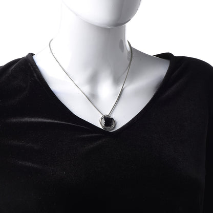 David Yurman Sterling Silver Black Onyx 14mm Infinity Pendant Necklace 2 of 6
