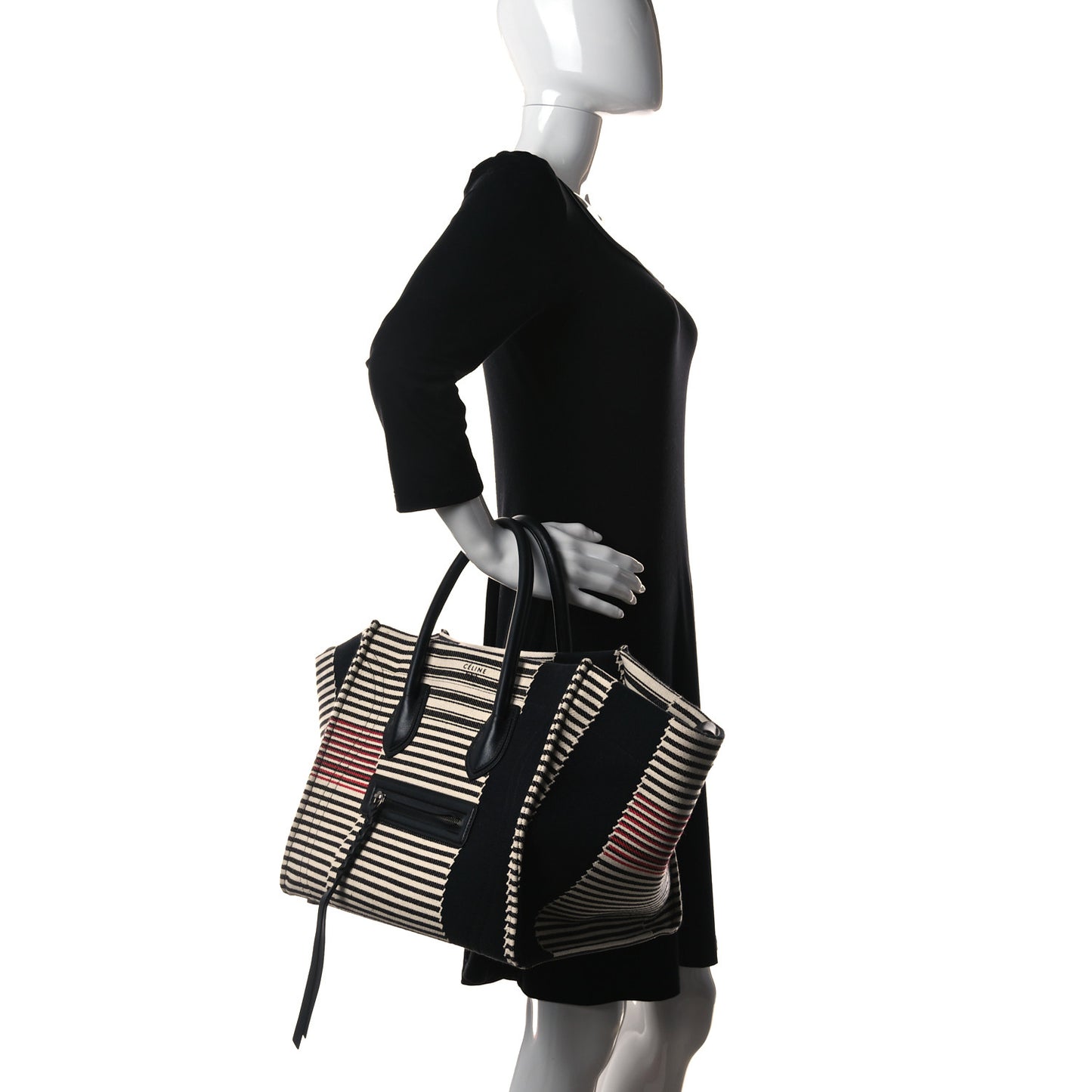 Cotton Canvas Stripped Medium Phantom Luggage Multicolor