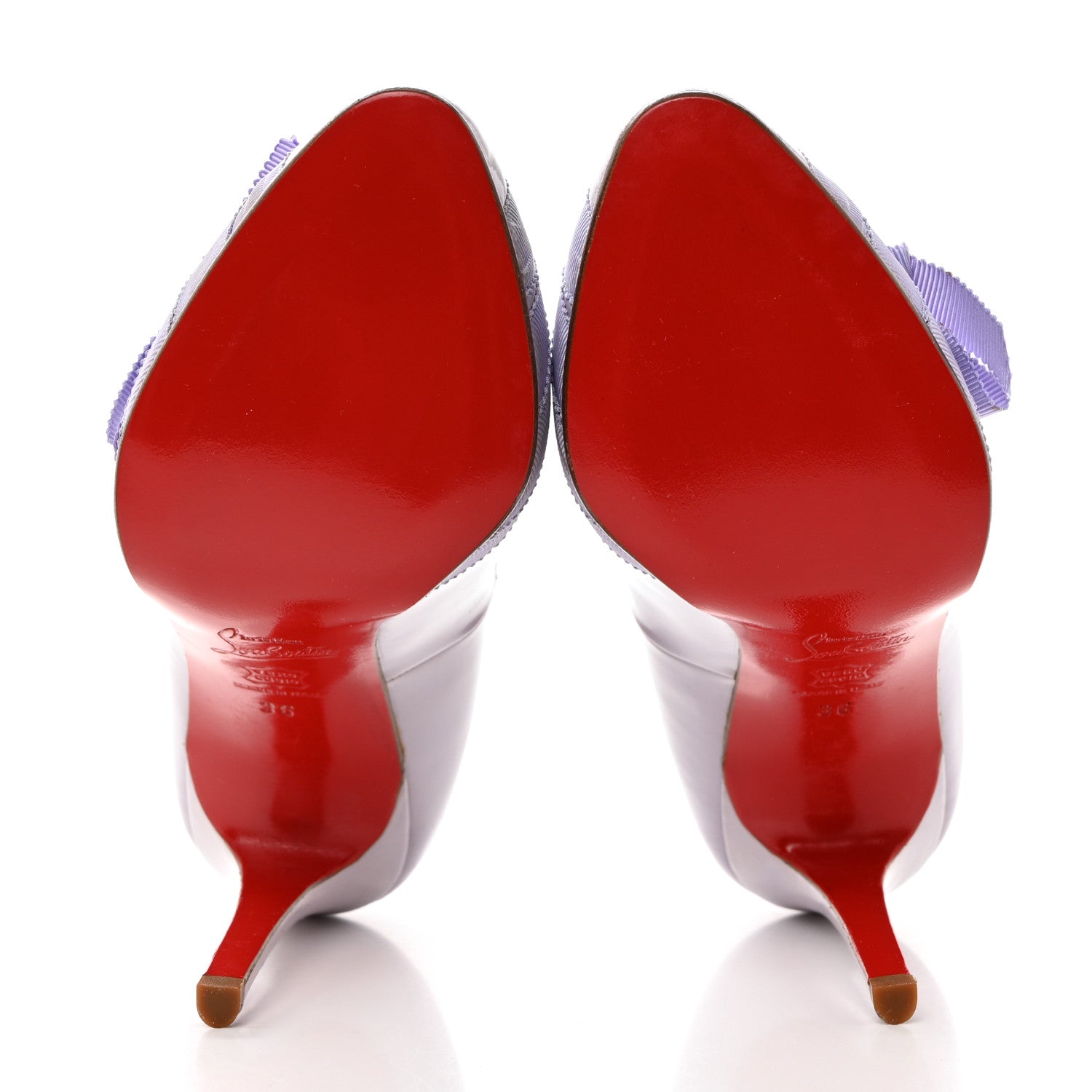 Christian Louboutin Patent Bow 85 Pumps 36 Lilac Smoke 5 of 7