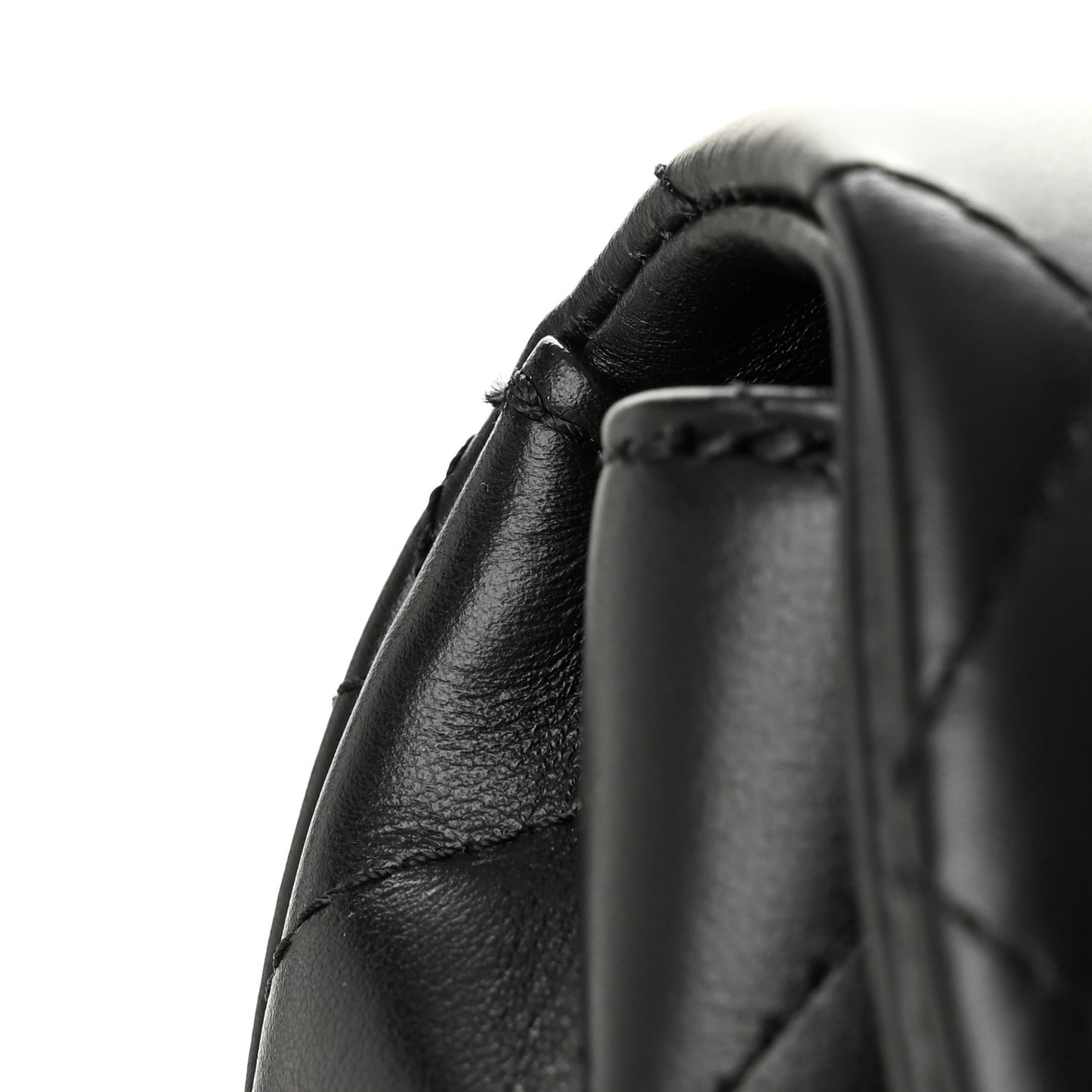 Calfskin Quilted CC Uniform Flap Belt Bag Black