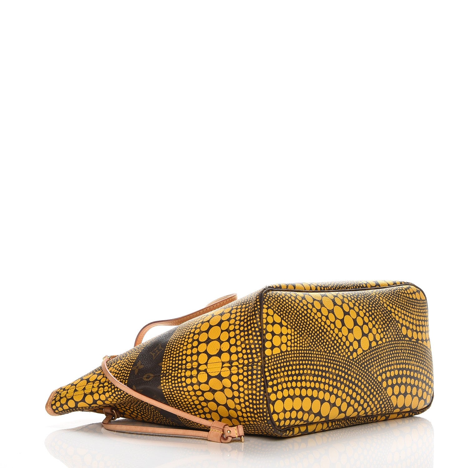 Louis Vuitton Monogram Kusama Waves Neverfull MM Yellow 4 of 9