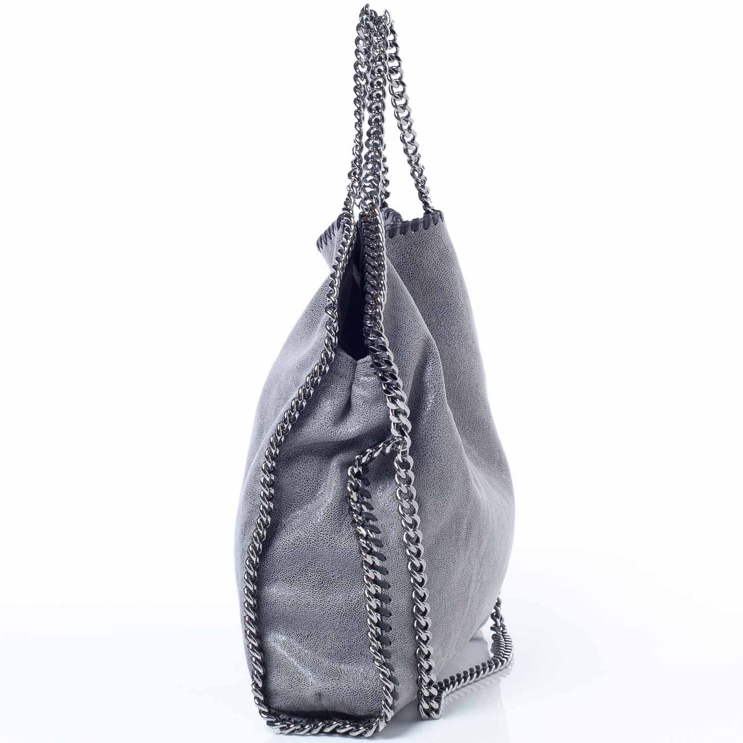 Faux Leather Large Shaggy Deer Falabella Gray