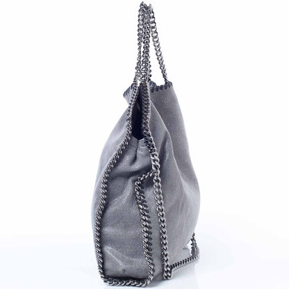 Stella McCartney Faux Leather Large Shaggy Deer Falabella Gray 3 of 11