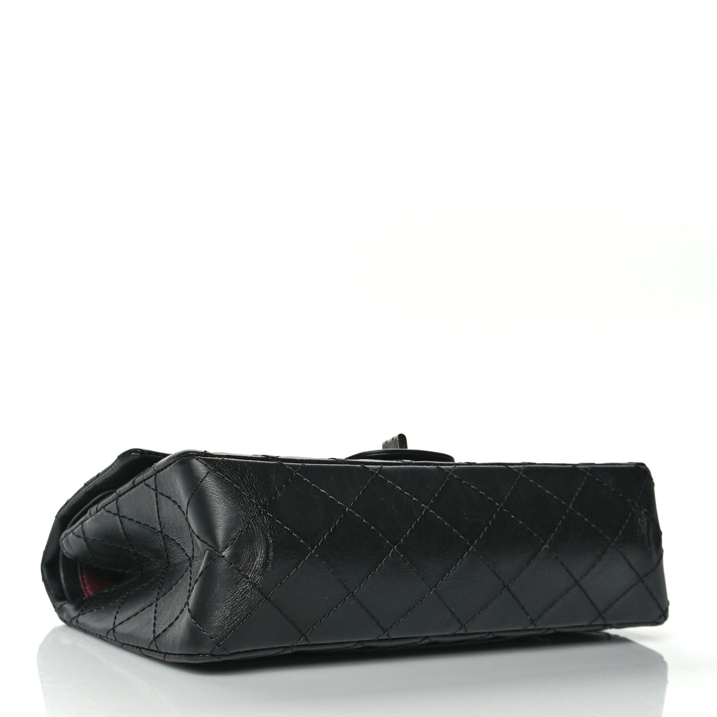 Aged Calfskin Quilted 2.55 Reissue 225 Flap Black