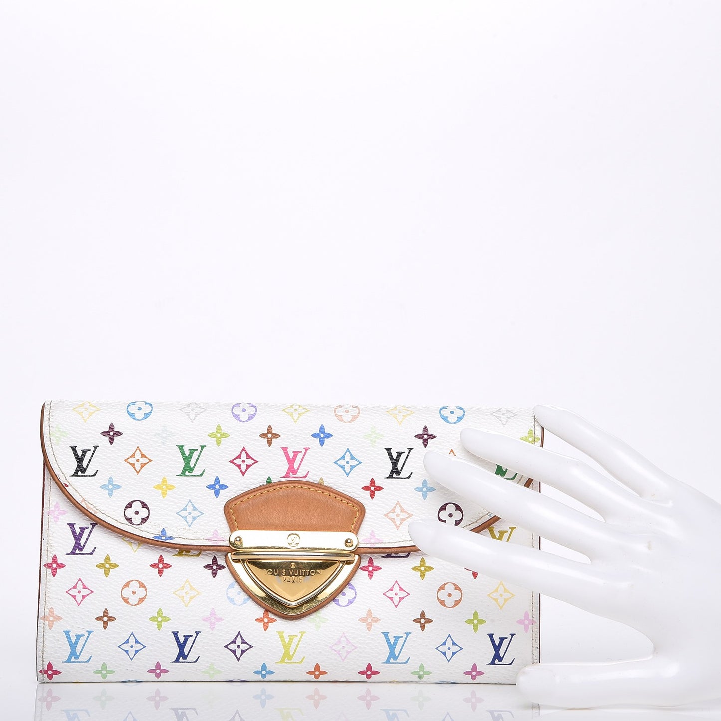 Monogram Multicolor Eugenie Wallet White Litchi