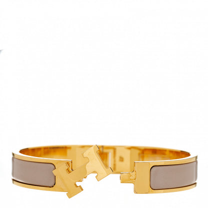 Hermes Enamel Narrow Clic Clac H Bracelet GM Marron Glace 3 of 5