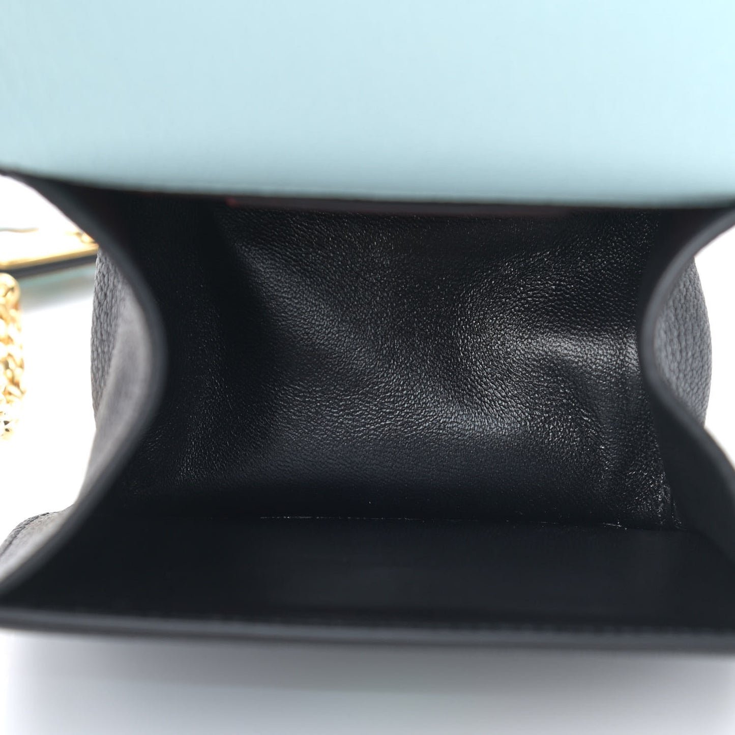 Pebbled Calfskin Micro VSling Shoulder Bag Black