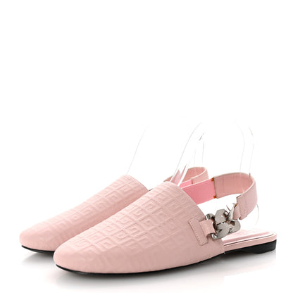 Givenchy Calfskin G Chain Slingback Mules 37.5 Blush Pink 4 of 10