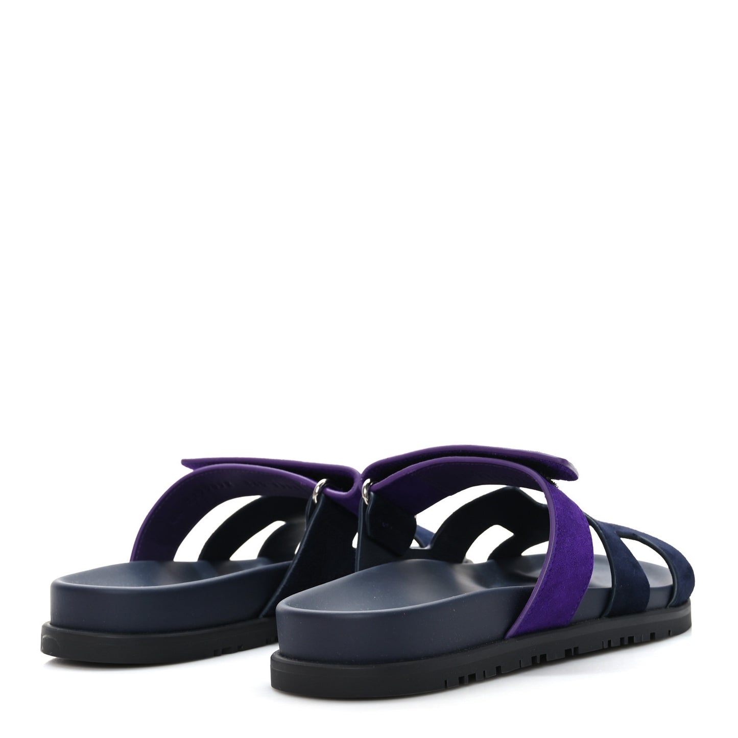 Suede Goatskin Womens Chypre Sandals 36.5 Marine Violet Majorette