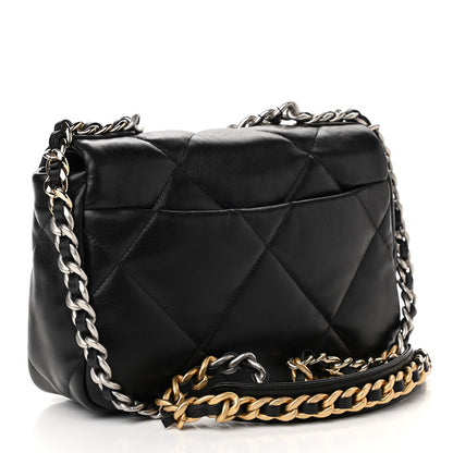 Chanel Lambskin Quilted Medium Chanel 19 Flap Black 3 of 11