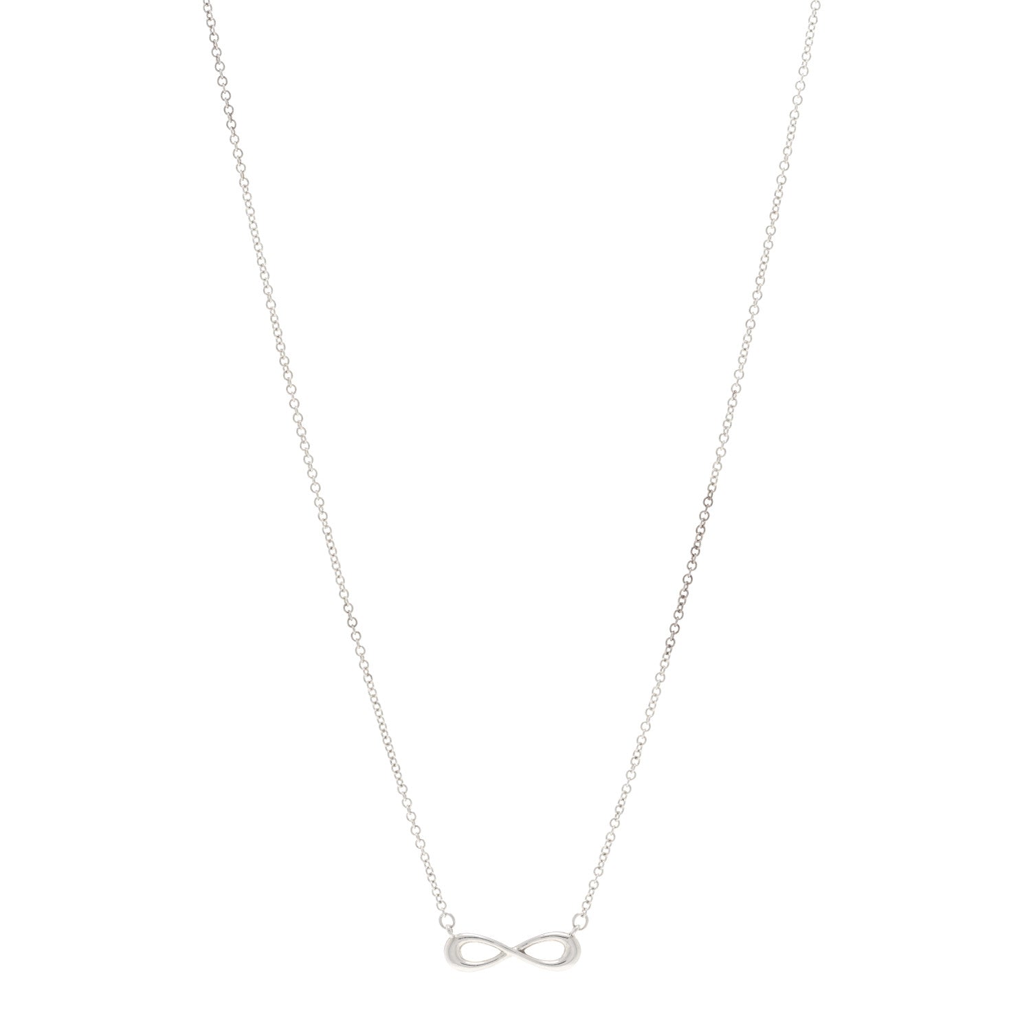 Tiffany Sterling Silver Mini Infinity Pendant Necklace 1 of 4