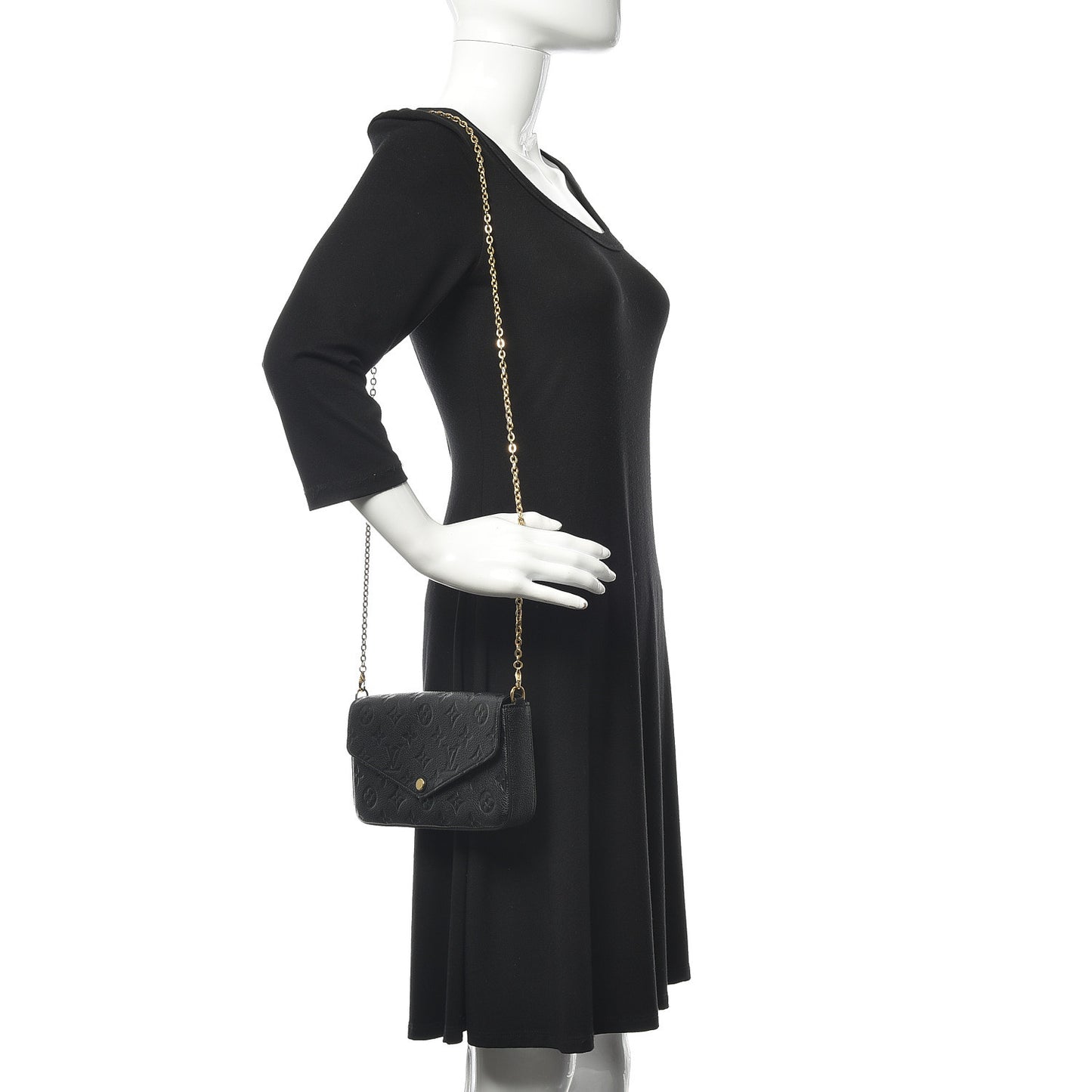 Empreinte Pochette Felicie Chain Wallet Black