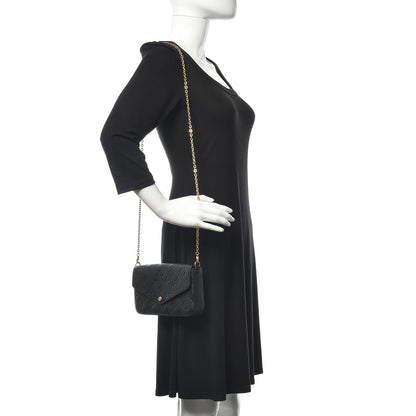 Louis Vuitton Empreinte Pochette Felicie Chain Wallet Black 2 of 13
