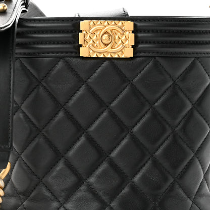 Chanel Calfskin Quilted Boy Bucket Bag Black 8 of 13