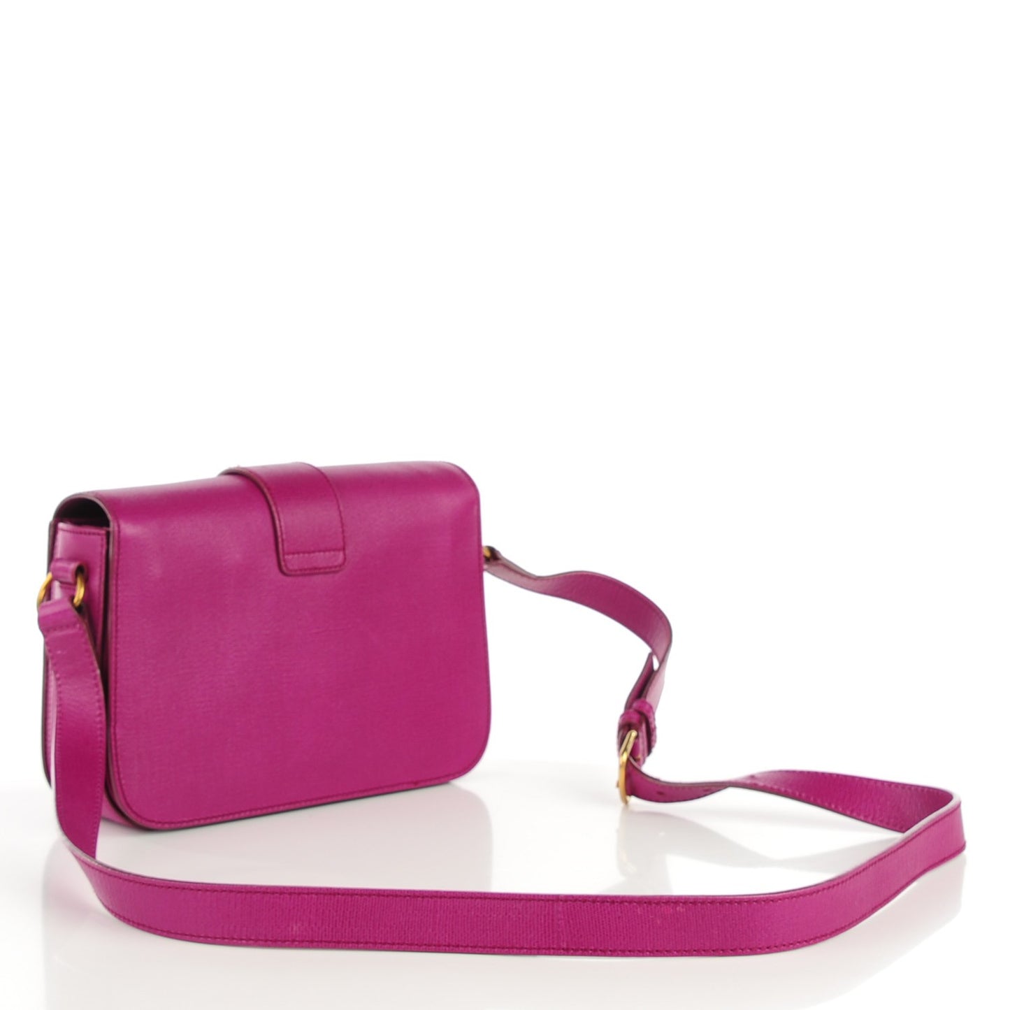 Calfskin Classic Y Satchel Fuchsia