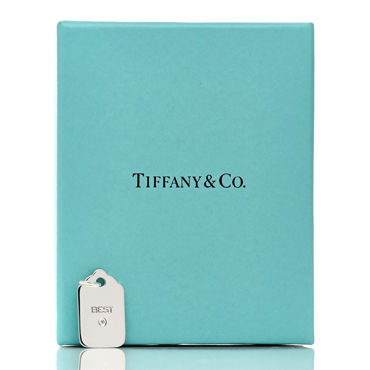 Tiffany Sterling Silver Diamond Best Logo Charm 2 of 4