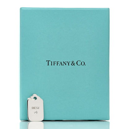 Tiffany Sterling Silver Diamond Best Logo Charm 2 of 4