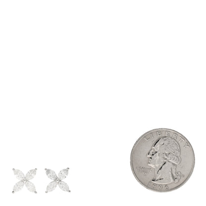 Tiffany Platinum Diamond Large Victoria Earrings 2 of 4