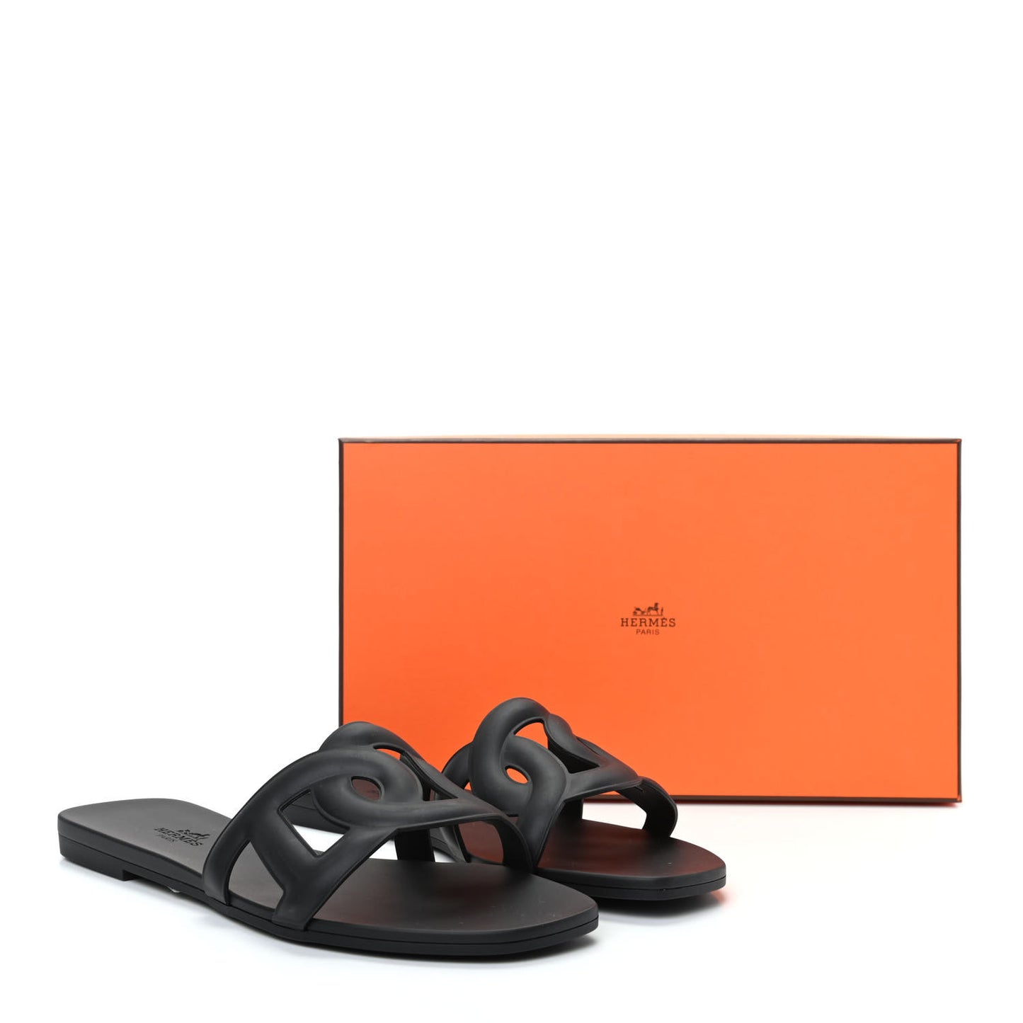 Rubber Aloha Sandals 38 Black