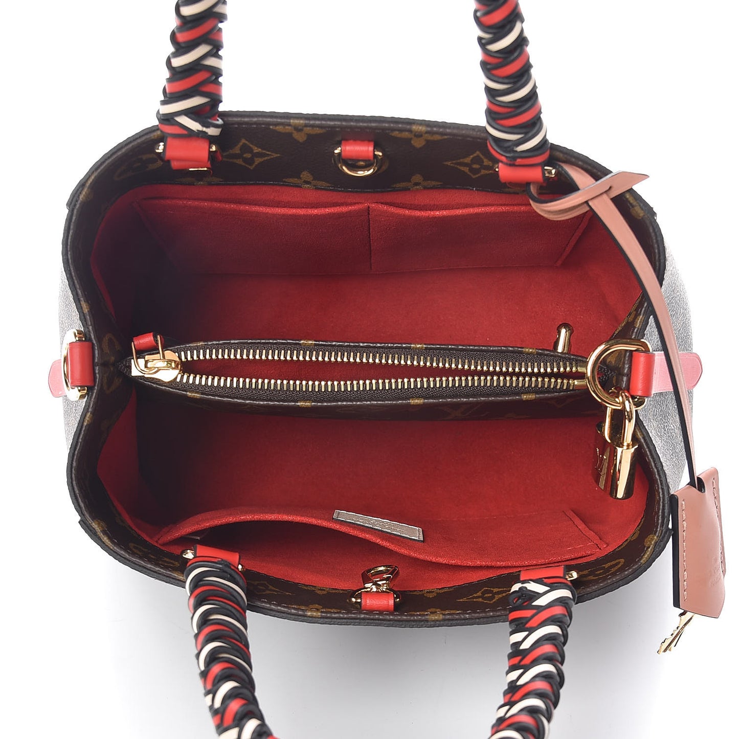Monogram Braided Montaigne BB Coquelicot Creme Safran Peach