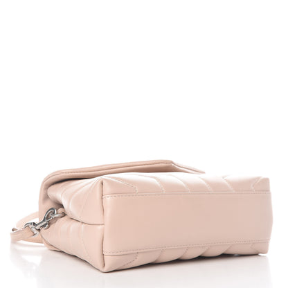 Saint Laurent Calfskin Y Quilted Monogram Toy Loulou Crossbody Bag Marble Pink 4 of 10