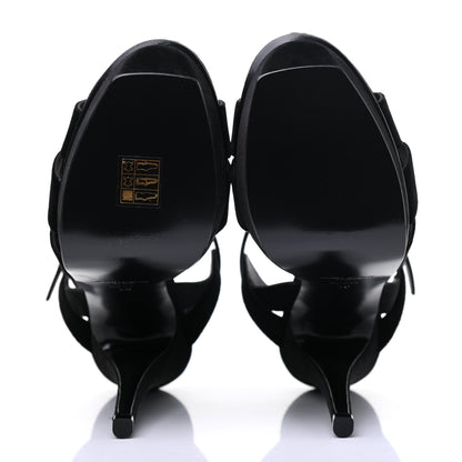 Saint Laurent Velvet Tribute 105 Platform Sandals 40 Black 5 of 10