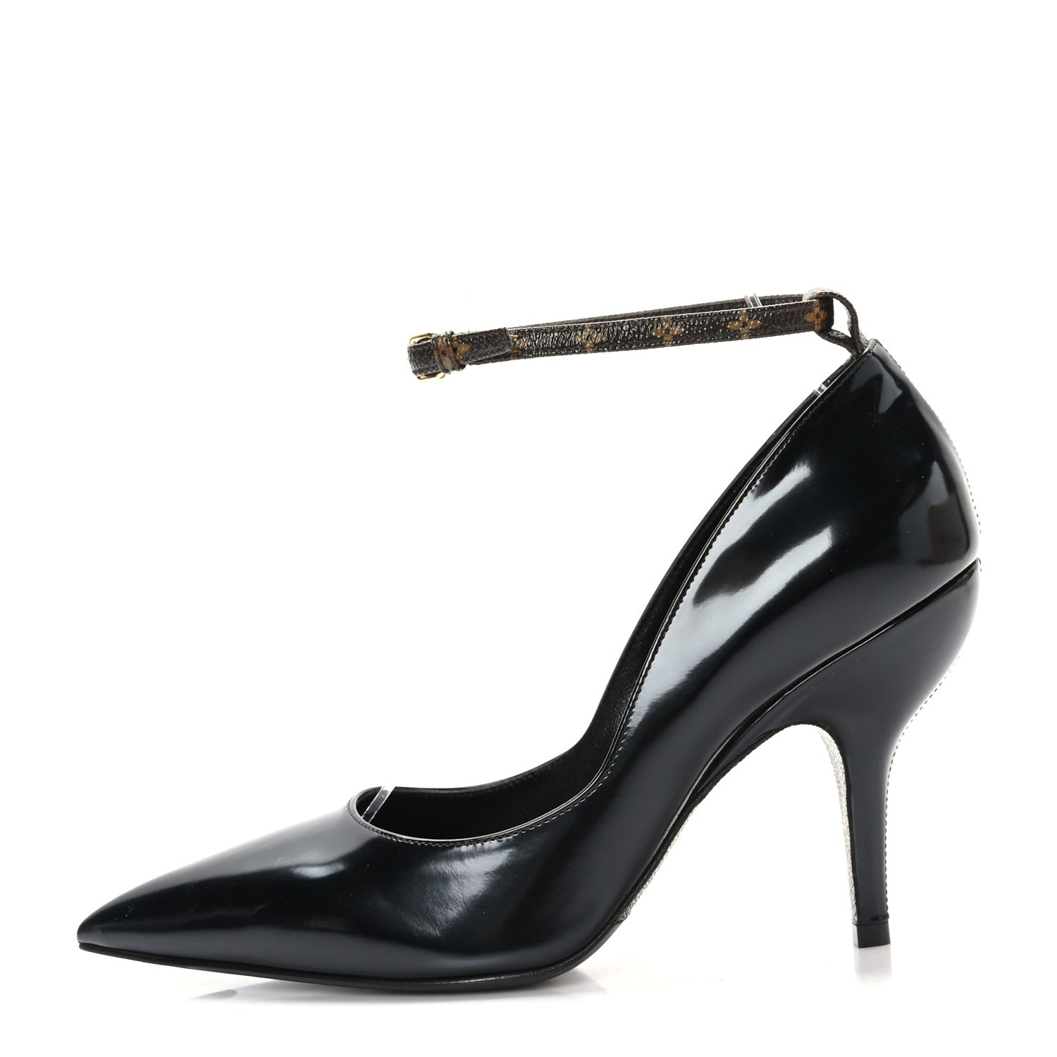 Louis Vuitton Patent Monogram Uniformes Pumps 38 Black 1 of 7