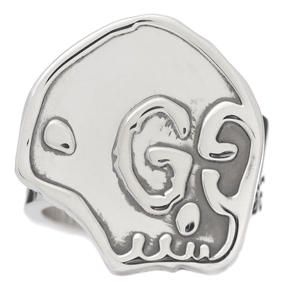 Gucci Sterling Silver GucciGhost Hamlet Skull Ring 60 9 1 of 7