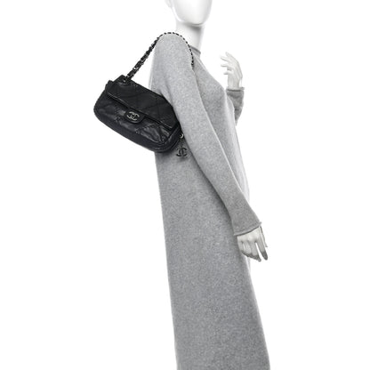 Chanel Calfskin Stitched Expandable Flap Black 2 of 10