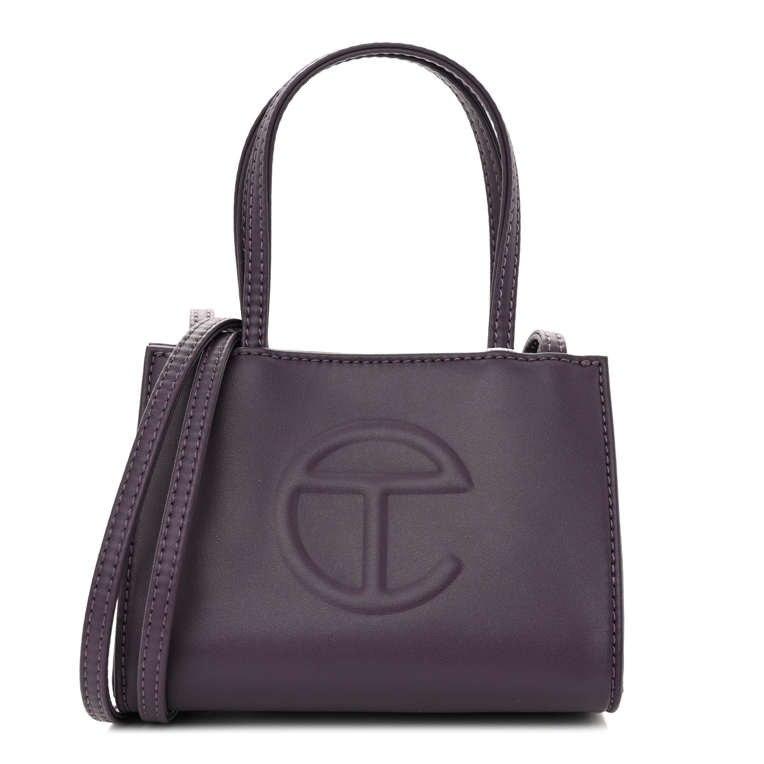 Telfar Vegan Leather Small Shopping Bag Eggplant 1 of 10