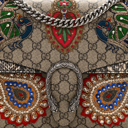 Gucci GG Supreme Monogram Embroidered Medium Dionysus Shoulder Bag Beige 19 of 23