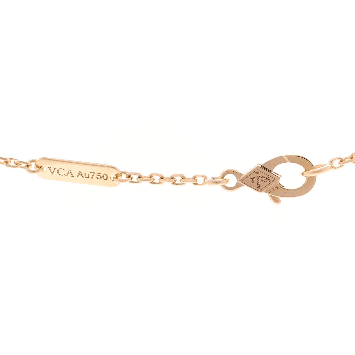 Van Cleef & Arpels 18K Rose Gold Mother of Pearl Lucky Spring Plum Blossom Necklace 4 of 5