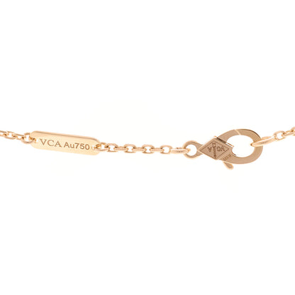 Van Cleef & Arpels 18K Rose Gold Mother of Pearl Lucky Spring Plum Blossom Necklace 4 of 5