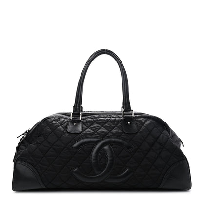 Chanel Calfskin Nylon Paris New York Duffel Bag Black 1 of 12